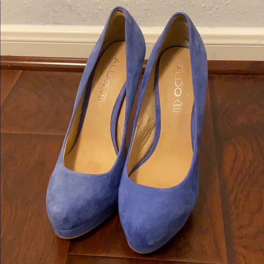Aldo - Blue Suede Heels